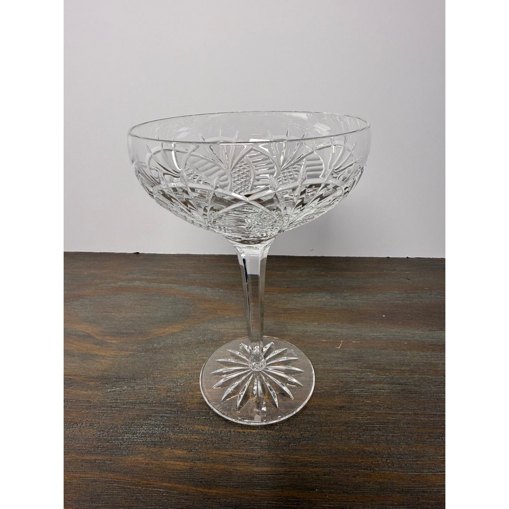 Waterford Crystal Seahorse Champagne Saucer Coupe Glass Ireland